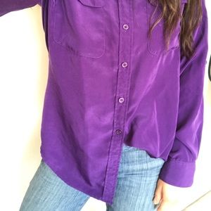 Central Park West purple silk top